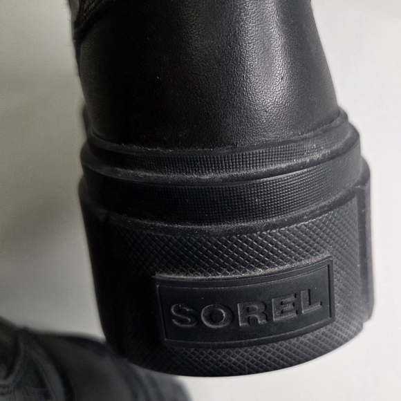 Sorel Women's Caribou X Waterproof Lace-Up Boots Black Leather Size 6.5 - Picture 7 of 12